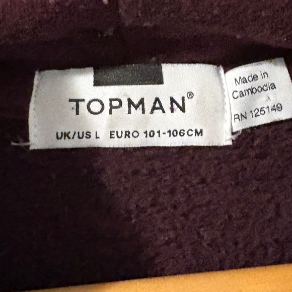 Topman Maroon Hoodie (3 for $45) - Picture 2 of 2